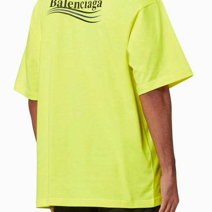 BALENCIAGA Political Campaign Large Fit T-Shirt in Vintage Jersey