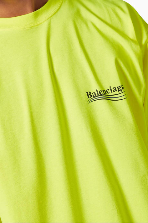 BALENCIAGA Political Campaign Large Fit T-Shirt in Vintage Jersey