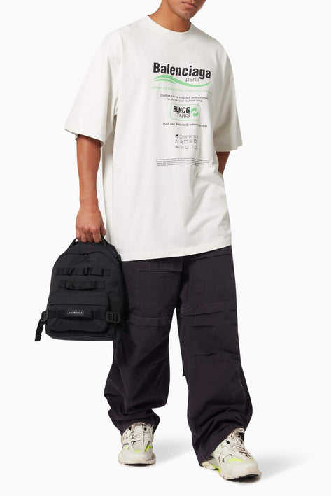 BALENCIAGA Dry Cleaning Large Fit T-shirt in Organic Vintage Jersey