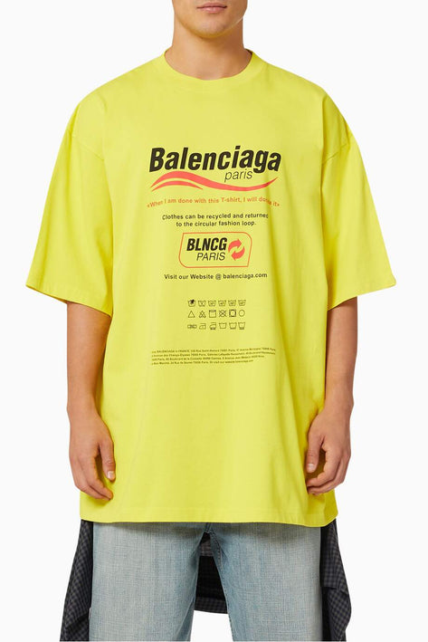 BALENCIAGA Dry Cleaning Large Fit T-shirt in Organic Vintage Jersey