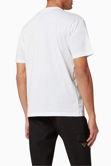 PRADA Terry Logo T-shirt in Cotton Jersey