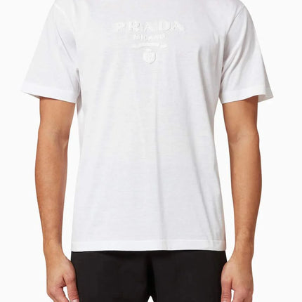 PRADA Terry Logo T-shirt in Cotton Jersey