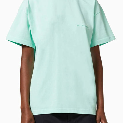 BALENCIAGA Logo Medium Fit T-shirt in Organic Vintage Jersey