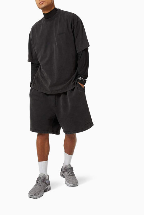 BALENCIAGANEW SEASON Logo Medium Fit T-shirt in Vintage Cotton Jersey
