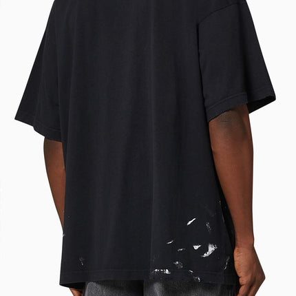 BALENCIAGA Splatter Paint Logo Large Fit T-shirt in Cotton Jersey