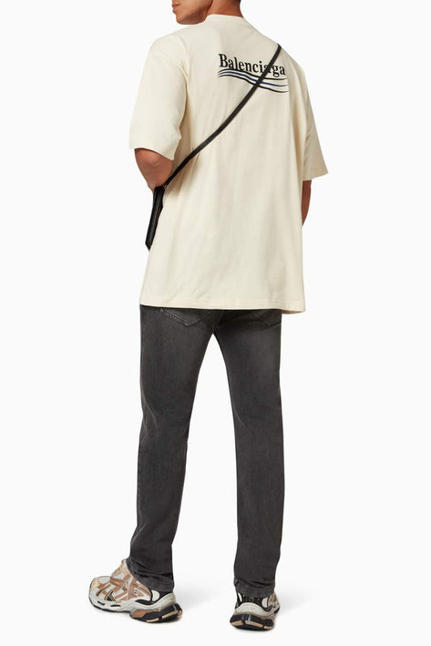 BALENCIAGA Political Campaign T-shirt in Vintage Jersey