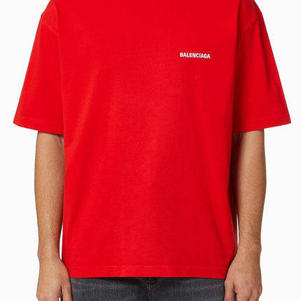 BALENCIAGA Logo Medium Fit T-shirt in Vintage Cotton Jersey