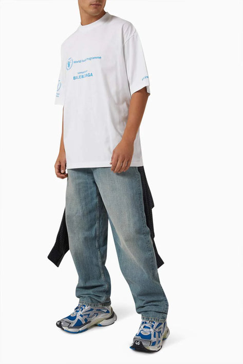 Balenciaga  Logo T-shirt in Organic Cotton Jersey
