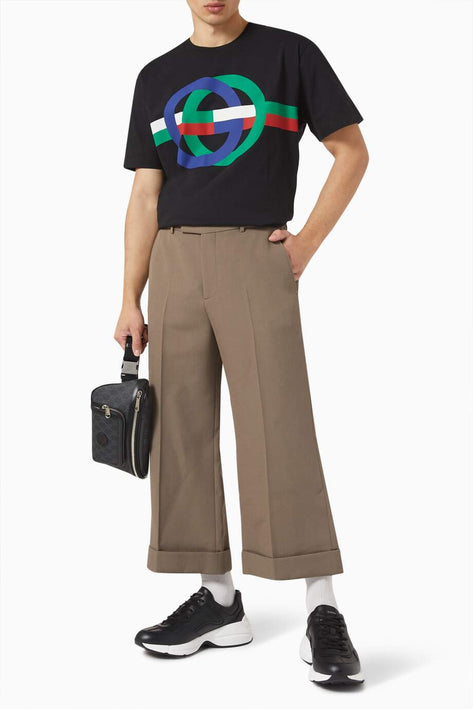 GUCCI Round GG T-shirt in Cotton