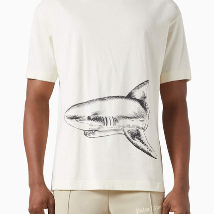 Palm Angels Broken Shark T-shirt in Cotton Jersey