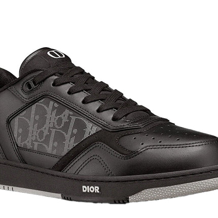 Dior B27 Low Black Dior Oblique Galaxy Leather Grey