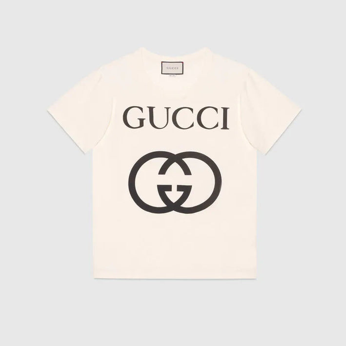 GUCCI Interlocking G Logo Cotton T-Shirt