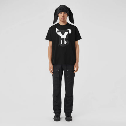 BURBERRY Rabbit Print Cotton T-shirt