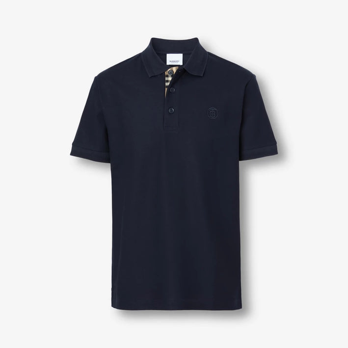 BURBERRY Monogram Motif Cotton Piqué Polo Shirt