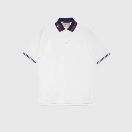 Gucci Cotton piquet polo with Interlocking G