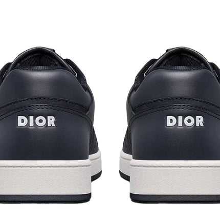 B27 LOW-TOP SNEAKER Navy Blue Smooth Calfskin and CD Diamond Canvas