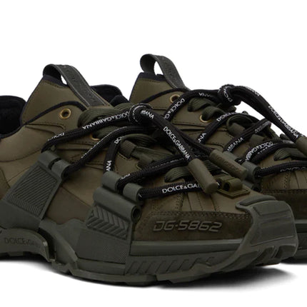 Dolce & Gabbana Khaki Space Low-Top Sneakers