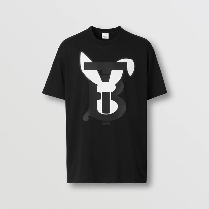 BURBERRY Rabbit Print Cotton T-shirt