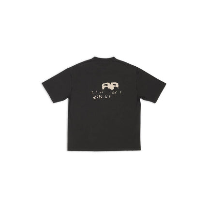 BALENCIAGA HAND DRAWN BB ICON T-SHIRT MEDIUM FIT IN BLACK