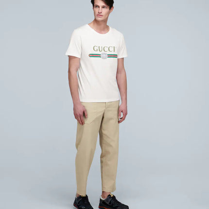GUCCI Oversized cotton T-shirt with logo