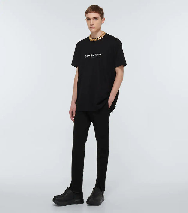 GIVENCHY Oversized logo cotton T-shirt