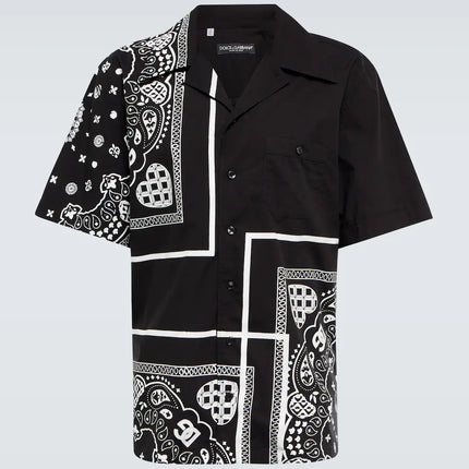 DOLCE&GABBANA Bandana-printed cotton shirt