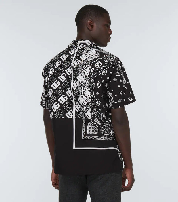 DOLCE&GABBANA Bandana-printed cotton shirt