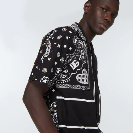 DOLCE&GABBANA Bandana-printed cotton shirt