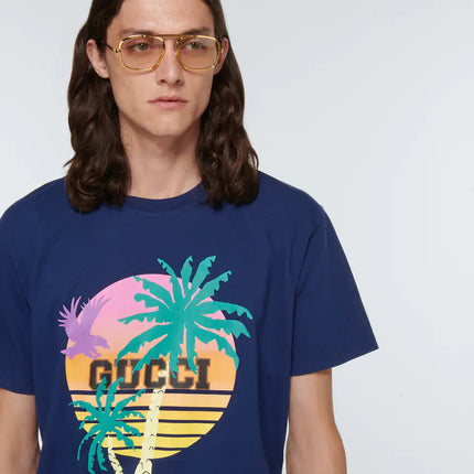 GUCCI Printed cotton jersey T-shirt