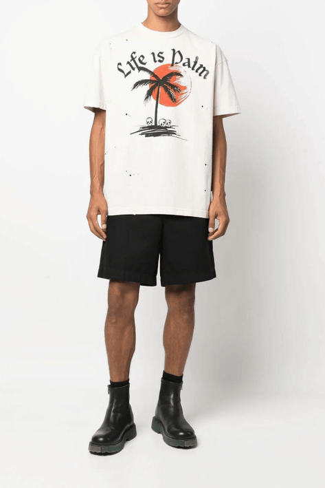 Palm Angels slogan-print crew-neck T-shirt
