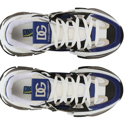 Dolce & Gabbana Men's Blue Mixed-material Airmaster Sneakers