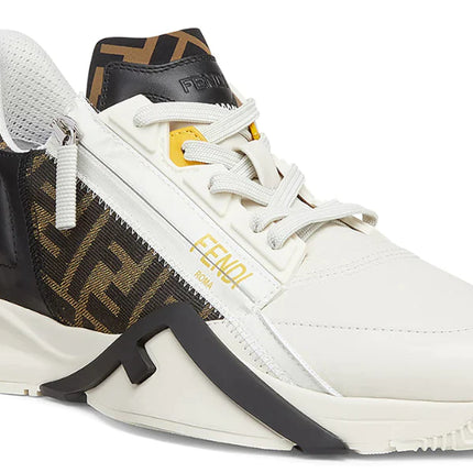 Fendi Flow White Leather Low-Tops