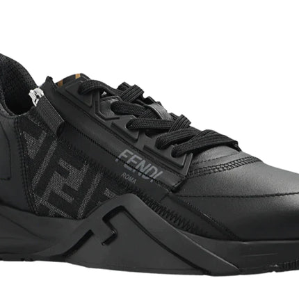 Fendi Flow Black leather low-tops