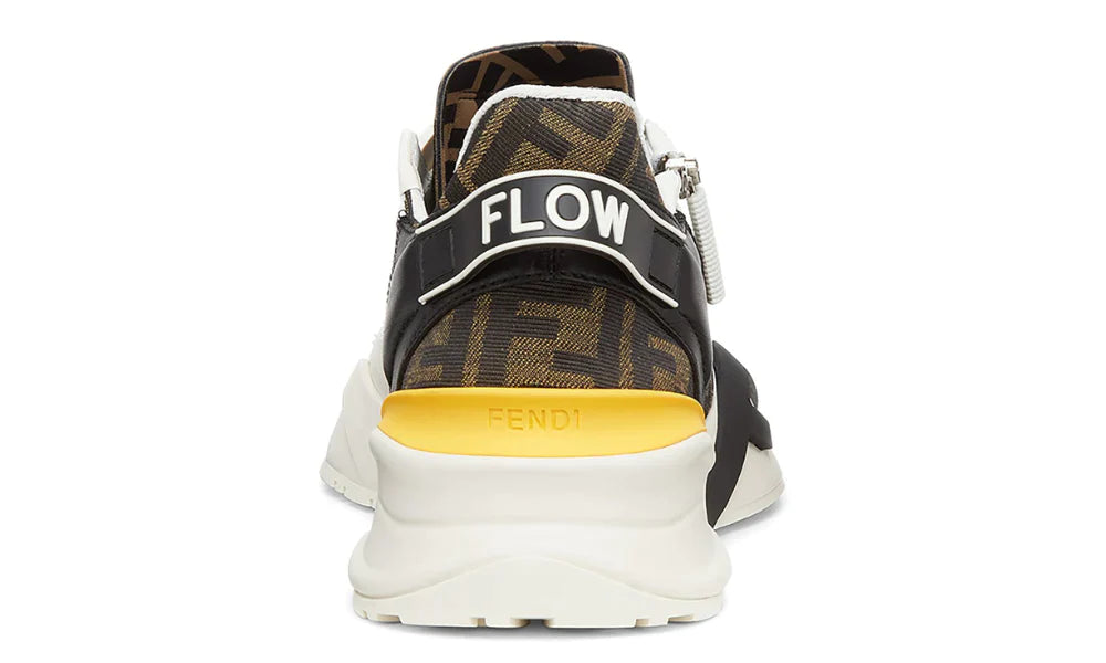 Fendi Flow White Leather Low-Tops