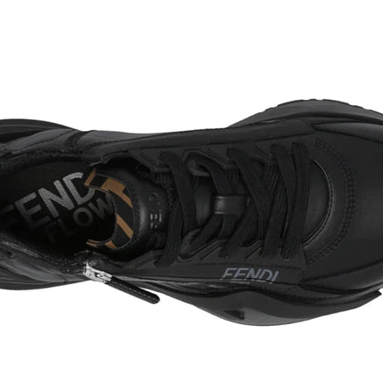 Fendi Flow Black leather low-tops