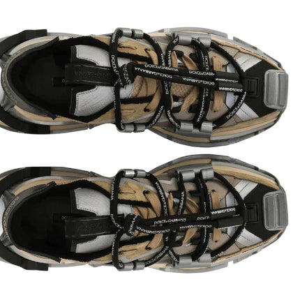 DOLCE & GABBANA Mixed-Materials Space Sneakers