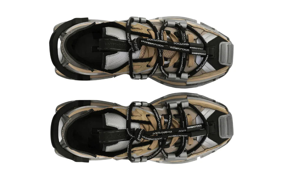 DOLCE & GABBANA Mixed-Materials Space Sneakers