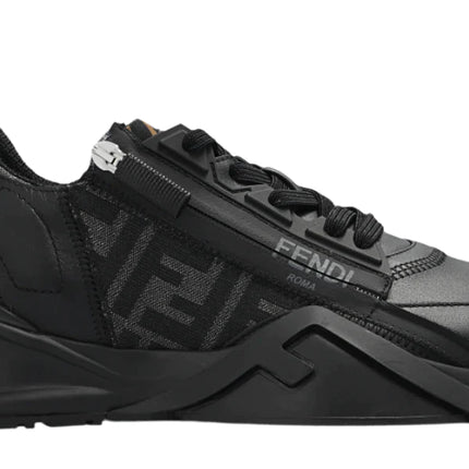 Fendi Flow Black leather low-tops