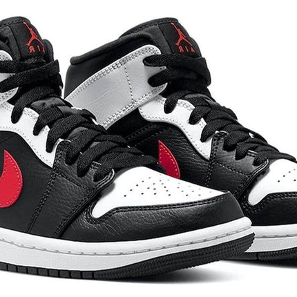 Jordan 1 Mid Black Chile Red White