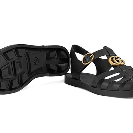 Gucci Rubber Buckle Strap Sandals - Black – kicksfor Gucci Rubber Buckle Strap Sandals - Black – kicksfor