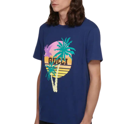 GUCCI Printed cotton jersey T-shirt