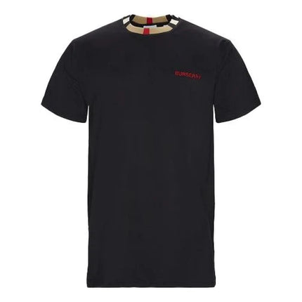 Burberry Detail Collar Short Sleeve Black
