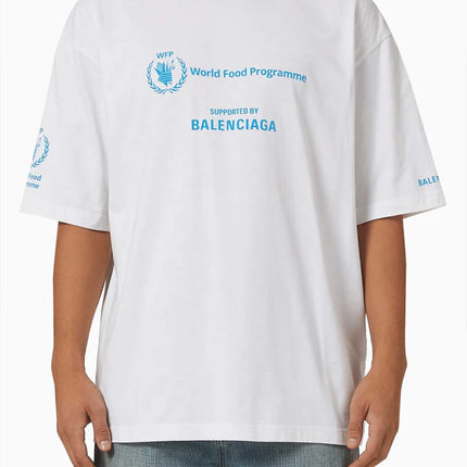 Balenciaga  Logo T-shirt in Organic Cotton Jersey