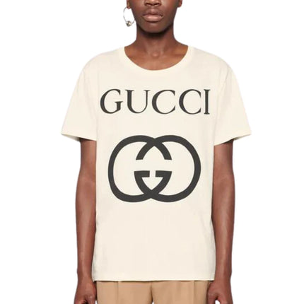 GUCCI Interlocking G Logo Cotton T-Shirt