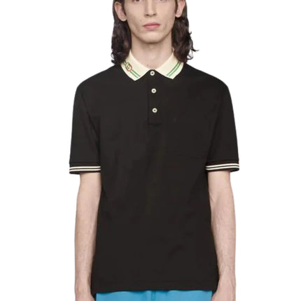 Gucci Cotton piquet polo with Interlocking G